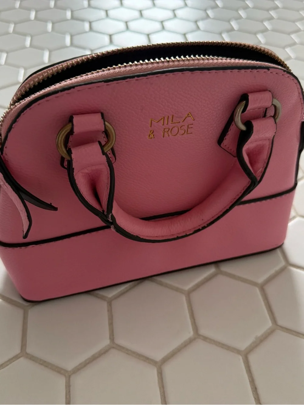 Mila & Rose Pink Mini Dome Satchel